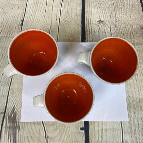 Jonathan Adler OJAI white mugs orange inside - Picture 3 of 12